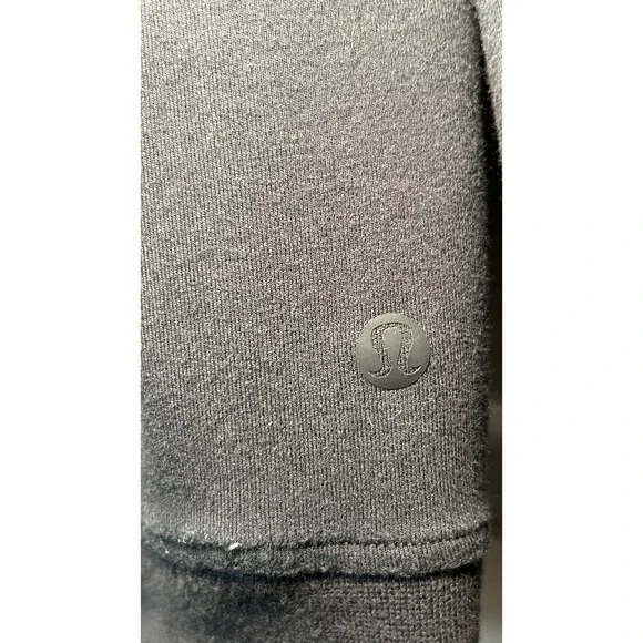 Lululemon Mens City Sweat Pullover Hoodie Black Size M Raglan Sleeve LM3AUPS
